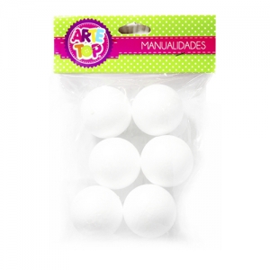 Esfera Plumavit Arte Top 5,0 Cm Set 6 Und.