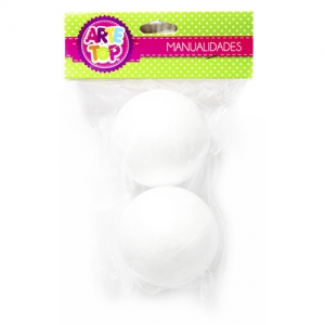 Esfera Plumavit Arte Top 8,0 Cm Set 2 Und.	<font color="red"; size= "2"><sup> (SA)<sup></font>