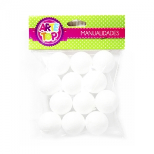 Esfera Plumavit Arte Top 3,5 Cm Set 12 Und.<font color="red"; size= "2"><sup> (SA)<sup></font>
