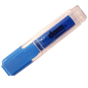 Destacador Dom Transparente Celeste	<font color="red"; size= "2"><sup> (SA)<sup></font>