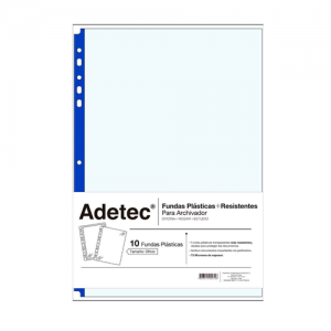 Funda Adetec Tamaño Oficio 75 mc 10 un <font color="red"; size= "2"><sup> (SA)<sup></font>
