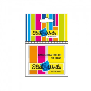 Banderita Stick & Write Pop-up 3 Colores 90Hjs