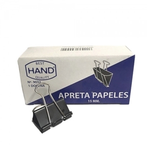 Apretador Hand Negro 15mm Caja 12 Unidades <font color="red"; size= "2"><sup> (SA)<sup></font>
