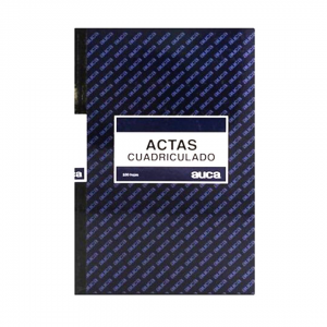 Libro Auca Actas Cuadriculado 100hj