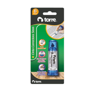 Corrector Torre Cinta Stand Up 5mm Azul 6mt