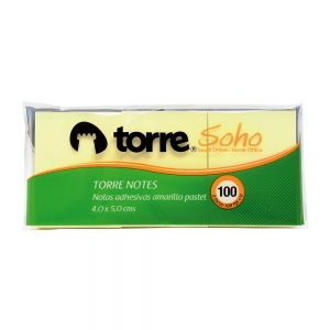 Nota Adhesiva Torre 5x4 cm Amarillo 3un
