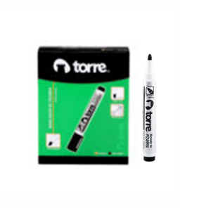 Marcador Pizarra Torre Punta Redonda Negro <font color="red"; size= "2"><sup> (SA)<sup></font>