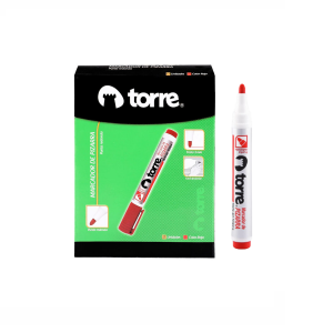 Marcador Pizarra Torre Punta Redonda Rojo <font color="red"; size= "2"><sup> (SA)<sup></font>