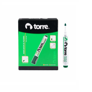 Marcador Pizarra Torre Punta Redonda Verde<font color="red"; size= "2"><sup> (SA)<sup></font>
