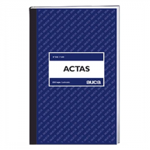 Libro Actas Auca Cuadriculado 400hj