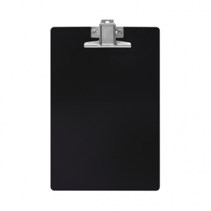 Tabla Acrílico Maxcril Negro Con Apretador Metal