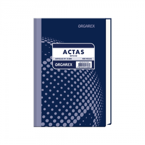 Libro Actas Orgarex Composición Oficio 400hj