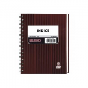 Cuaderno Buho Índice 1/2 Oficio Composición 96hj