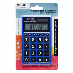 Calculadora Barrilito Bolsillo 12 Dígitos 8046CBB  <font color="red"; size= "2"><sup> (SA)<sup></font>
