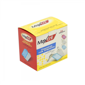 Llaveros Plásticos Maxcril Con Apretador Metal 50un