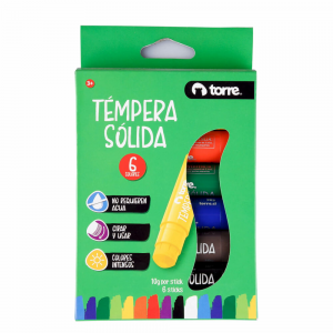 Tempera Solida Torre 6 Colores