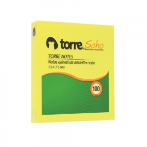 Nota Adhesiva Amarilla 100 Hojas Torre