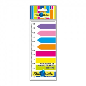 Marcadores de Pagina Stick & Write 8 Colores 200 Hjs