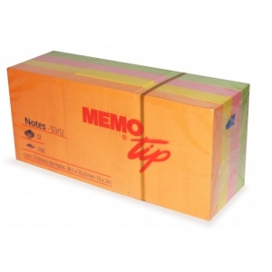 Nota Adhesiva Memotip 53 Color Neon 38x51mm Block 100 Hjs 12Un <font color="red"; size= "2"><sup> (Disponible solo en Punta Arenas)<sup></font>