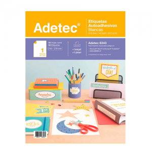 Etiqueta Adetec Inkjet Laser 216x279mm 5hj<font color="red"; size= "2"><sup> (SA)<sup></font>