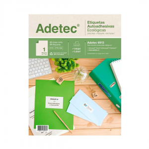 Etiqueta Eco Inkjet-Laser Carta 216x279mm 25hj <font color="red"; size= "2"><sup> (SA)<sup></font>
