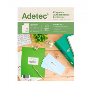 Etiqueta Adetec Eco Ink-Jet Laser Carta 216x279 25 hjs