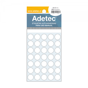 Etiqueta Adetec Circular Blanca 15mm