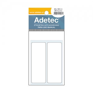 Etiqueta Rectangular Blanca Adetec 36x102mm 20 Etiquetas