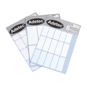 Etiqueta Adetec Rectangular Blanca 40mm x 55mm 10hj