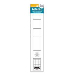 Lomo Angosto Oficio Autoadhesivo Adetec Blanco 10 Unidades<font color="red"; size= "2"><sup> (SA)<sup></font>