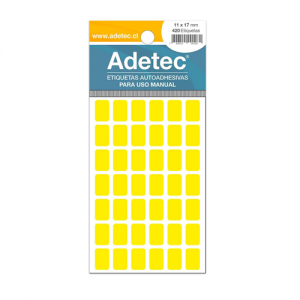 Etiqueta Adetec Fluorescente Amarilla 11x17 mm
