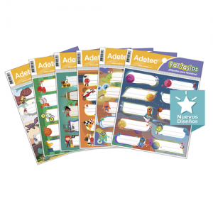 Etiqueta Escolar Adetec Fantasía Niño Diseño