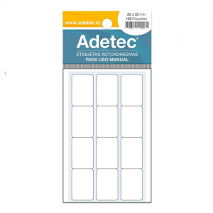 Etiqueta Adetec Rectangular Blanca 22x32 mm