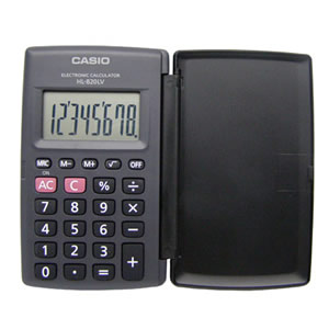Calculadora Casio HL-820LV BK 8 Digitos<font color="red"; size= "2"><sup> (SA)<sup></font>