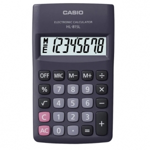 Calculadora Casio Hl-815lbk Negro <font color="red"; size= "2"><sup> (SA)<sup></font>