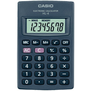 Calculadora Casio HL-4A-W 8 Digitos <font color="red"; size= "2"><sup> (SA)<sup></font>