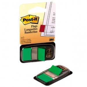 Banderita 3M Post It 680-3 Verde <font color="red"; size= "2"><sup> (Disponible solo en Punta Arenas)<sup></font>