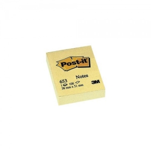 Nota Adhesiva 3M Post-It 653 (34x47mm) Amarillo
