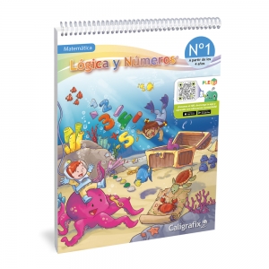 Cuaderno Caligrafix Lógica y Números Nº1 Prekinder