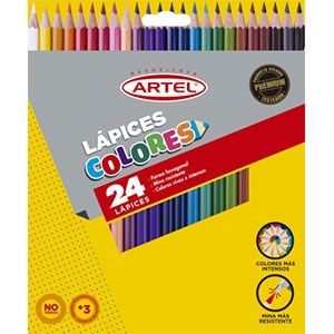 Lápices de Colores Artel Largo 24 Unidades  <font color="red"; size= "2"><sup> (Disponible desde I - IX Región )<sup></font><font color="red"; size= "2"><sup> (SA)<sup></font>