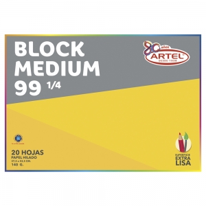 Block de Dibujo Artel Médium 99 1/4 20hj  <font color="red"; size= "2"><sup> (SA)<sup></font>