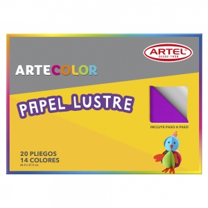 Carpeta Papel Lustre Artel 20Hjs  <font color="red"; size= "2"><sup> (Disponible desde I - IX Región )<sup></font><font color="red"; size= "2"><sup> (SA)<sup></font>