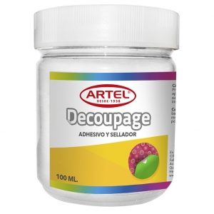 Adhesivo y Sellador Artel Decoupage Fco 100ml<font color="red"; size= "2"><sup> (SA)<sup></font>