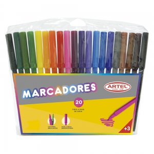 Marcadores de Colores Artel 20 Unidades  <font color="red"; size= "2"><sup> (SA)<sup></font>