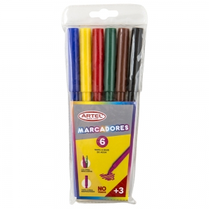 Marcadores de Colores Artel 6 Unidades