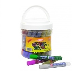 Glitter Glue Artel 50 Tubos Lavable Colores