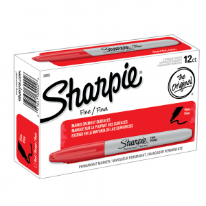 Marcador Permanente Sharpie Punta Fina Rojo