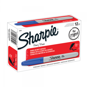 Marcador Permanente Sharpie Azul Punta Fina