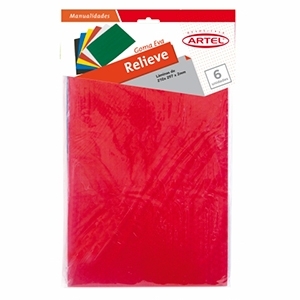 Goma Eva Artel Relieve 6 Colores<font color="red"; size= "2"><sup> (SA)<sup></font>