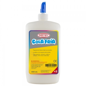 Pegamento Artel Cola Fria 450gr  <font color="red"; size= "2"><sup> (Disponible desde I - IX Región )<sup></font><font color="red"; size= "2"><sup> (SA)<sup></font>